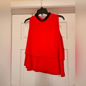 Nine West fun layered blouse with beaded neck